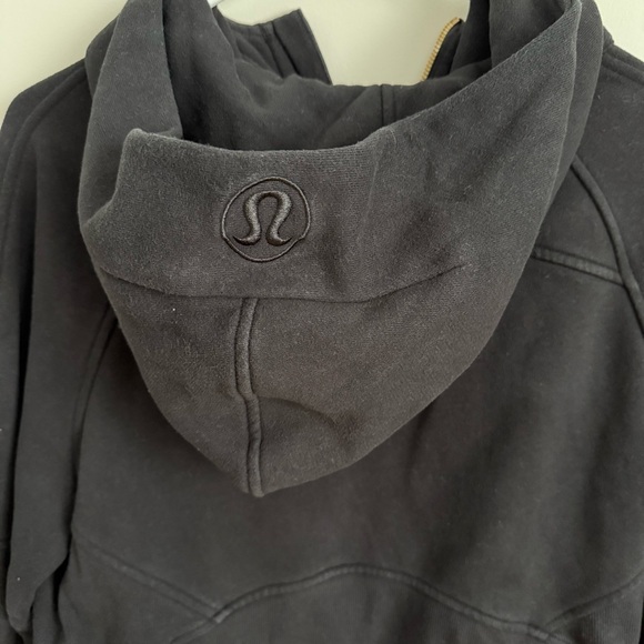 Lululemon Oversized Scuba Half Zip Hoodie M/L Black with Gold Zipper GUC - Picture 8 of 8